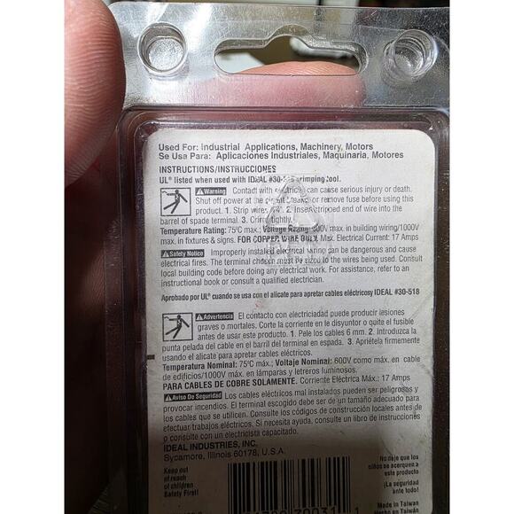 Buchanan AW2120-2 Spade Terminals #22 20 18 stud 22-18 AWG Wire Qnt 103 - Picture 9 of 13